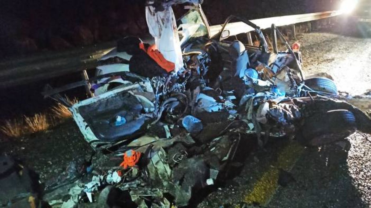 Tırın çarptığı otomobil hurdaya döndü: 1 ölü, 1 yaralı