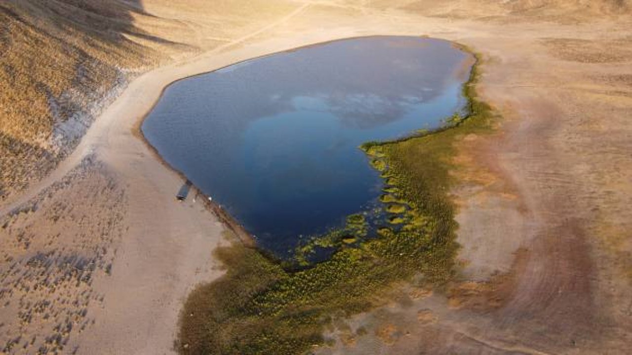 Kalp Gölü havadan görüntülendi