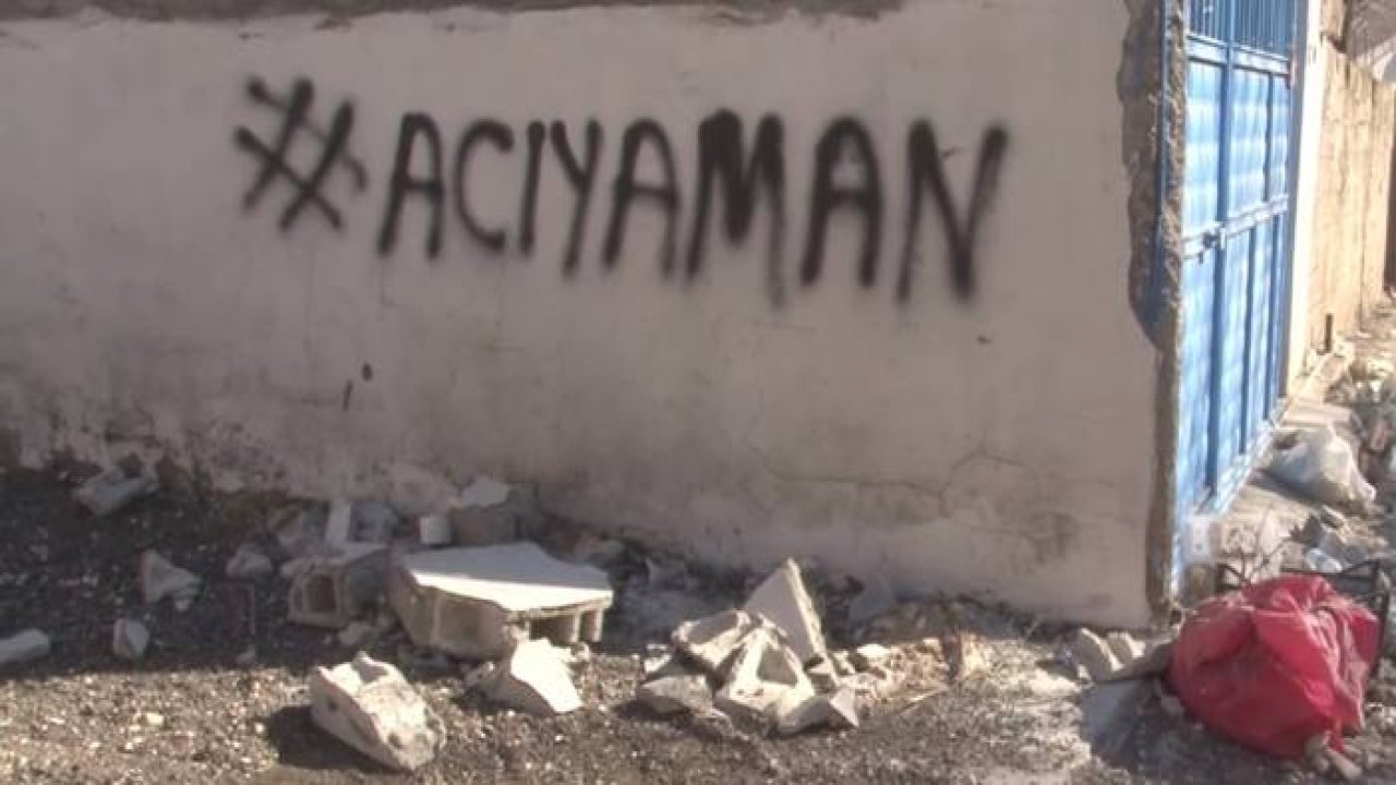 Adıyaman, acısını duvarlara yazdı; 'Acıyaman'