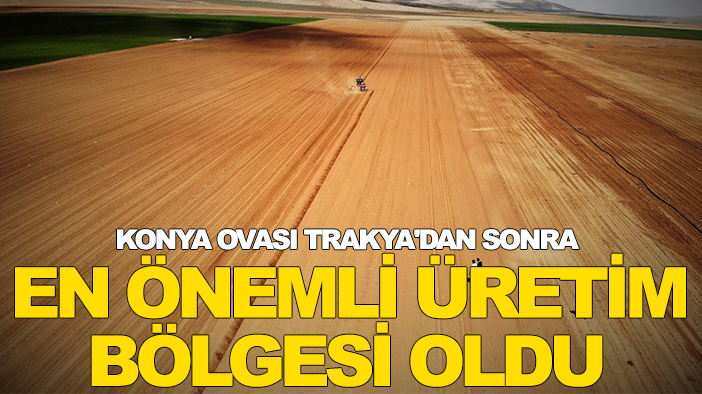 Konya Ovası Trakya'dan sonra en önemli üretim bölgesi oldu