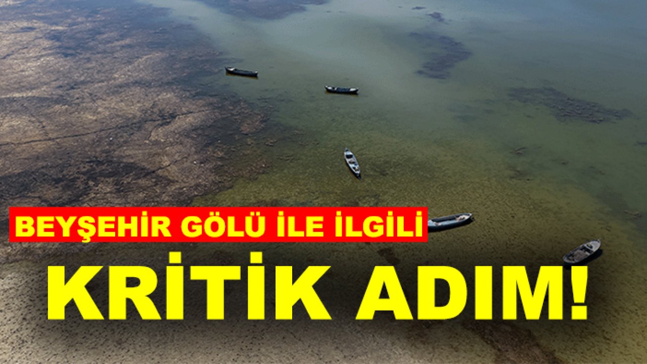Beyşehir Gölü ile ilgili kritik adım!