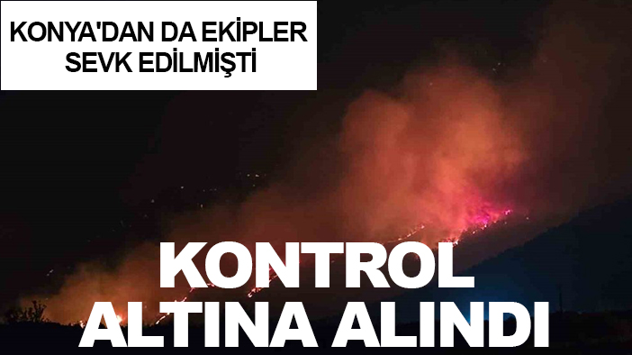 Konya'dan da ekipler sevk edilmişti: Kontrol altına alındı