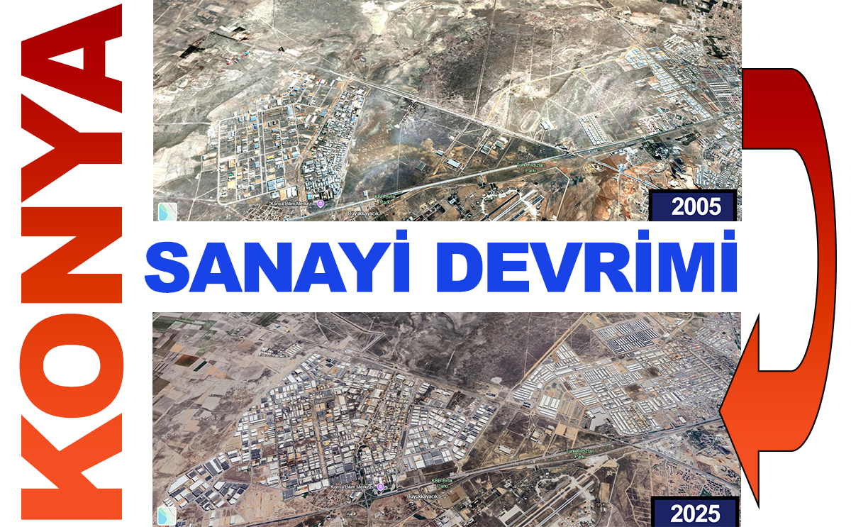 Konya’nın sanayi devrimi rakamlarda ve uyduda!