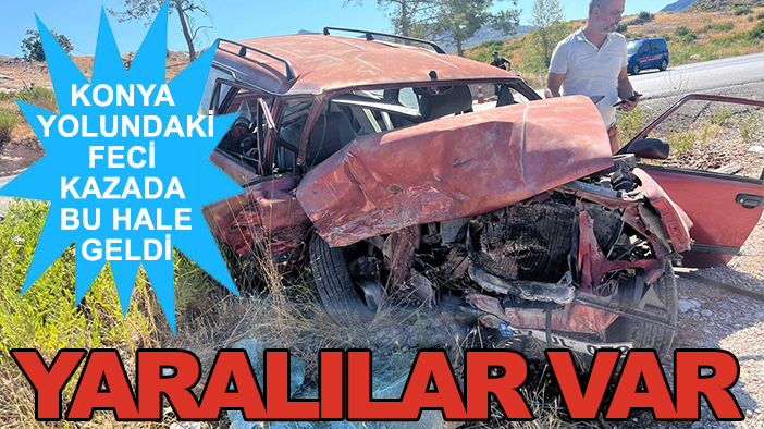 Konya yolundaki feci kazada bu hale geldi: Yaralılar var
