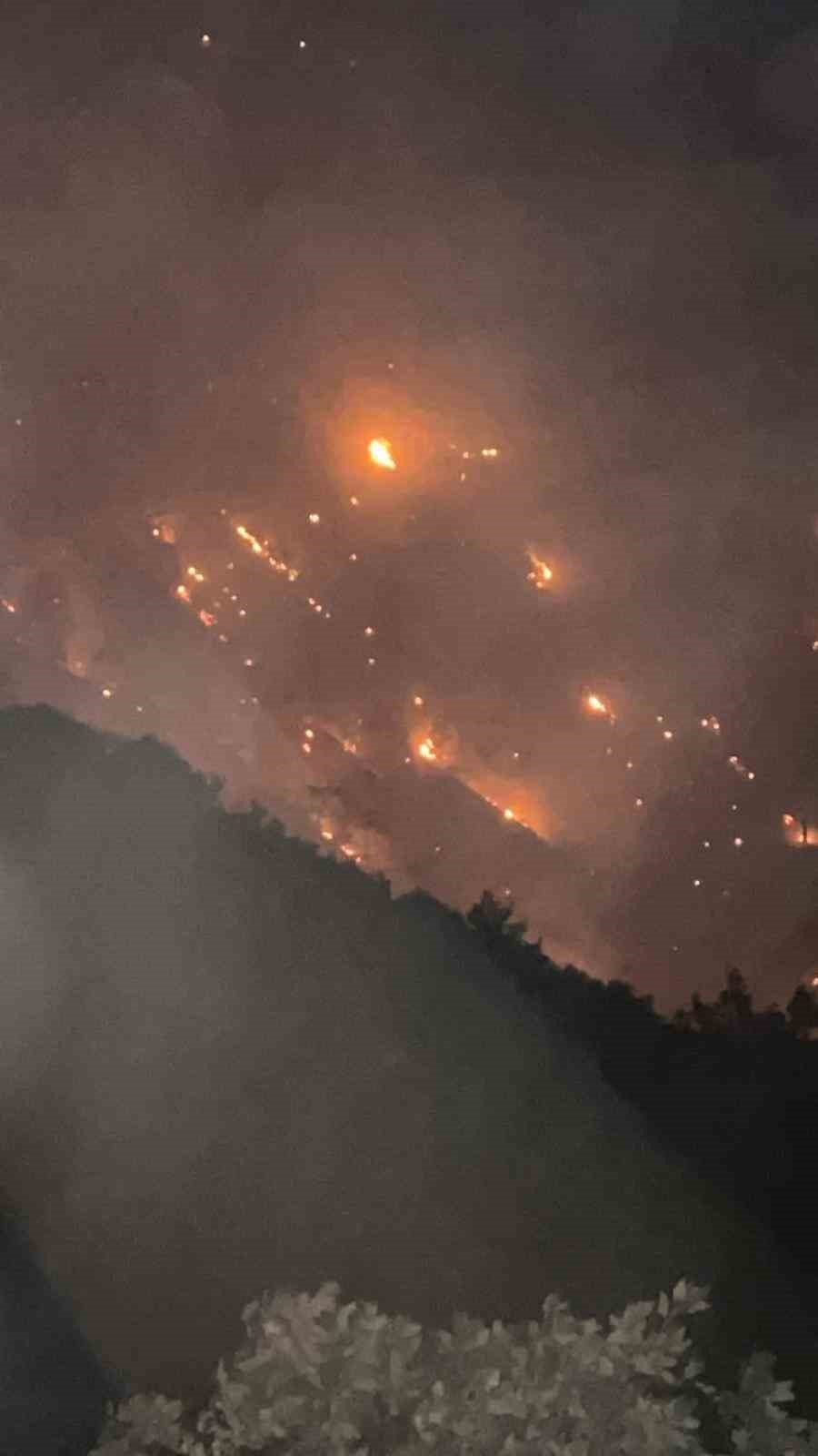 Denizli'den başlayan yangın Aydın’ın bazı mahallerine ulaştı