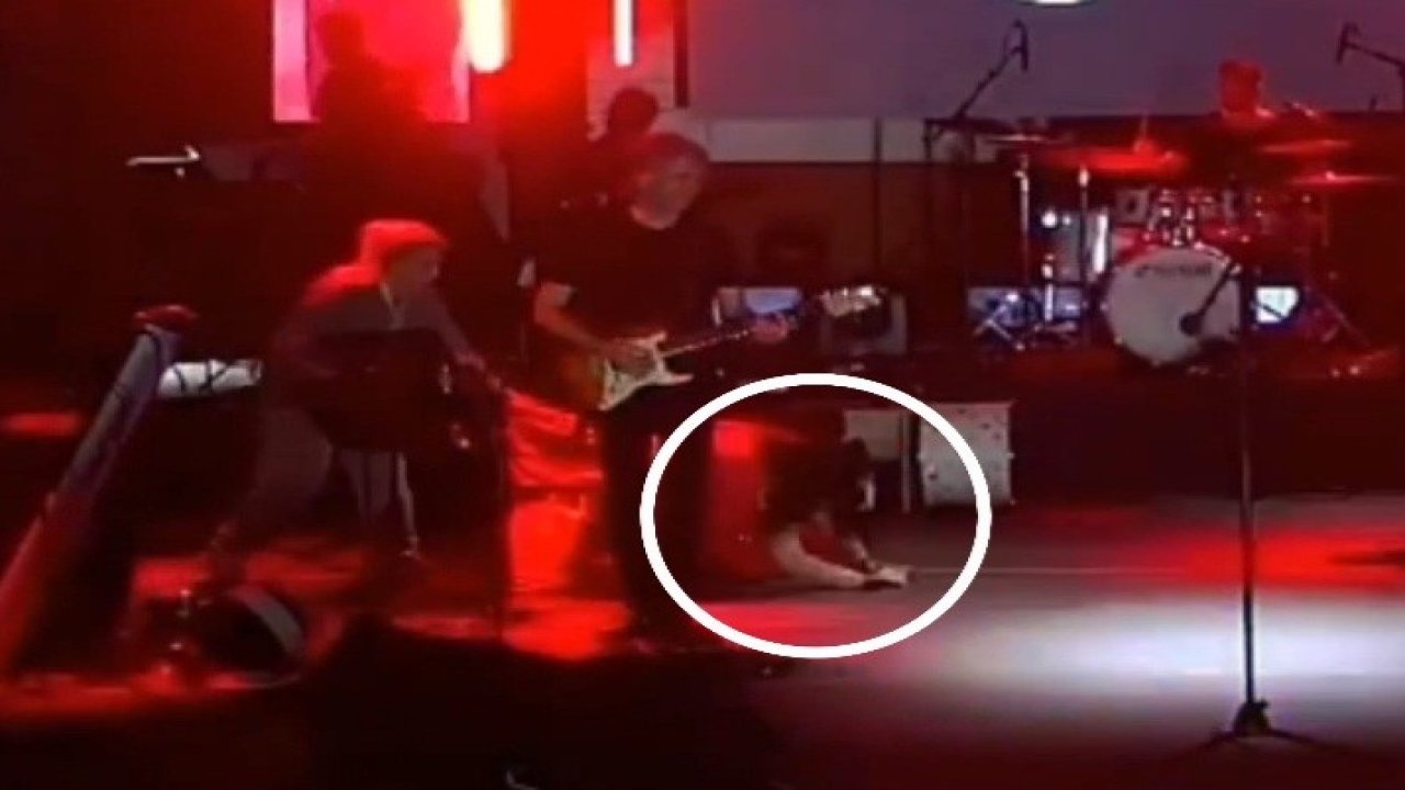 Bozuntuya vermedi! Tuğçe Kandemir sahneye düşerek çıktı