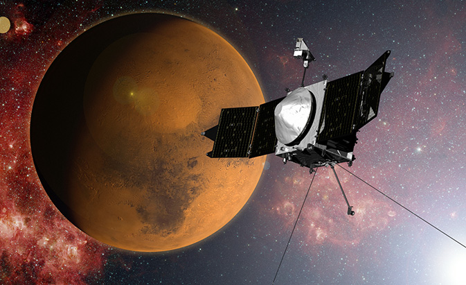 Nasa'nın Mars'a Gönderdiği Uzay Aracı Yörüngeye Girdi