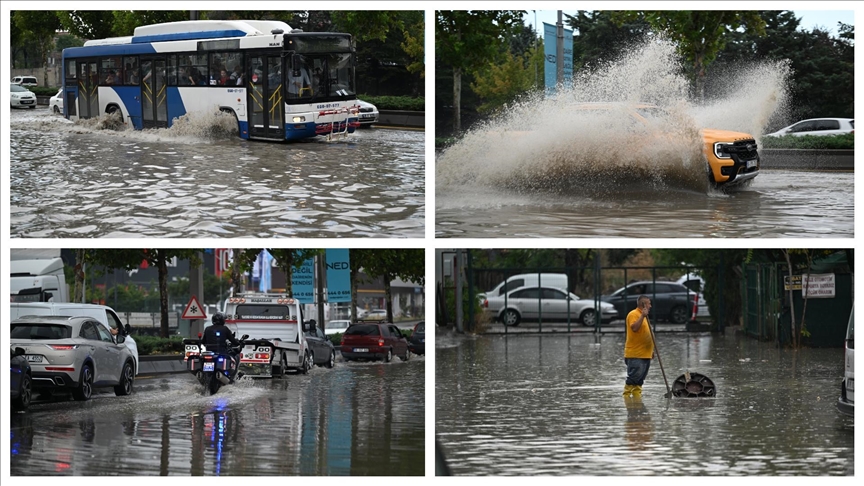 Başkentte sağanak etkili oldu