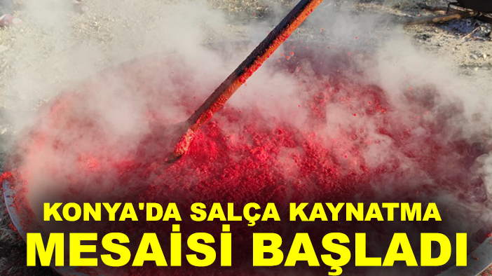 Konya'da salça kaynatma mesaisi başladı