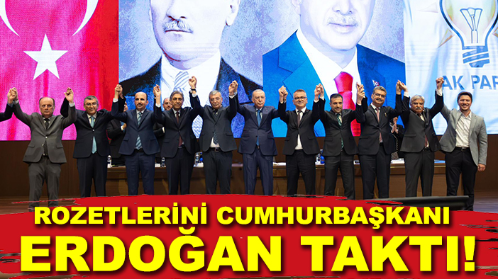 Son dakika: Rozetlerini Cumhurbaşkanı Erdoğan taktı!