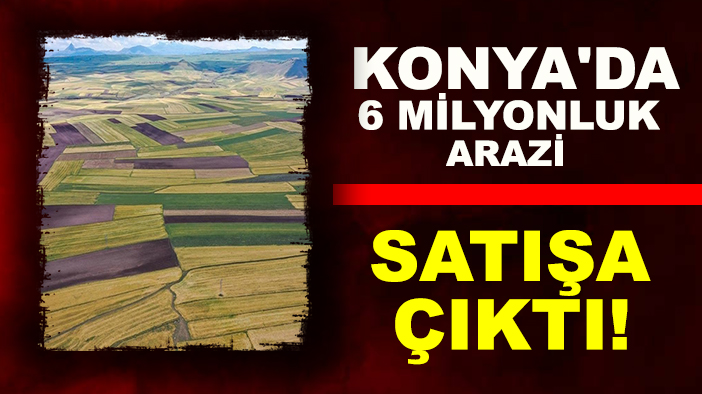 Konya'da 6 milyonluk arazi satışa çıktı!