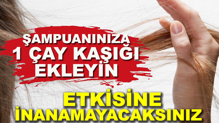 Evde saç bakım devrimi! Şampuanınıza 1 çay kaşığı ekleyin etkisine inanamayacaksınız