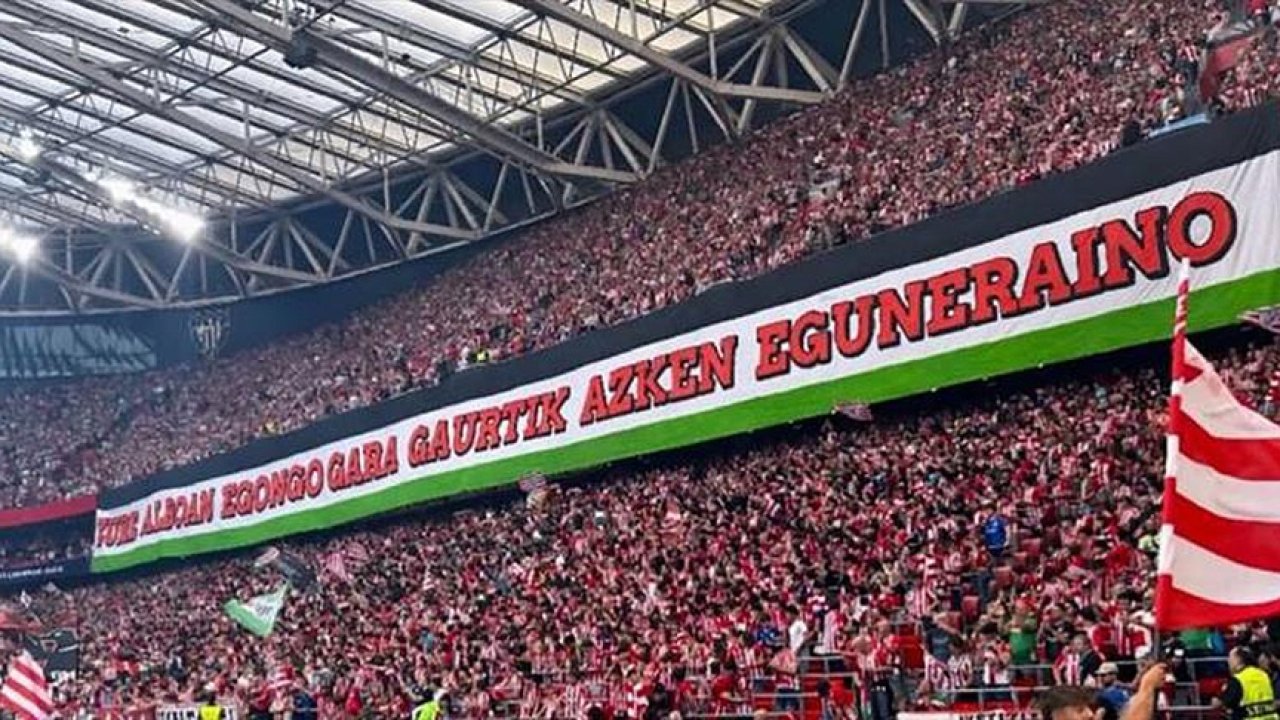 Athletic Bilbao taraftarlarından Filistin'e destek