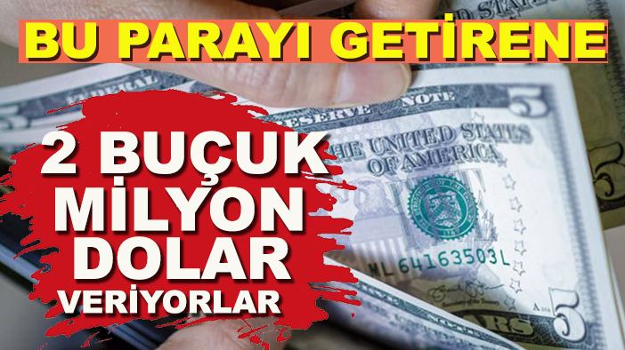 Bu parayı getirene 2 buçuk milyon dolar veriyorlar