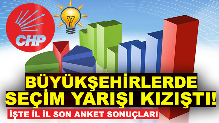 Büyükşehirlerde seçim yarışı kızıştı! İşte il il son anket sonuçları