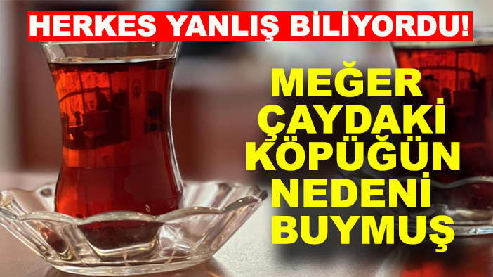 Herkes yanlış biliyordu! Meğer çaydaki köpüğün nedeni buymuş