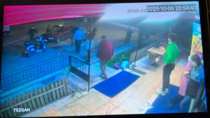 Bolu’da dönerciye sopalı ve yumruklu saldırı anları görüntülendi