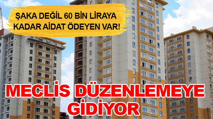 Şaka değil 60 bin liraya kadar aidat ödeyen var! Meclis düzenlemeye gidiyor