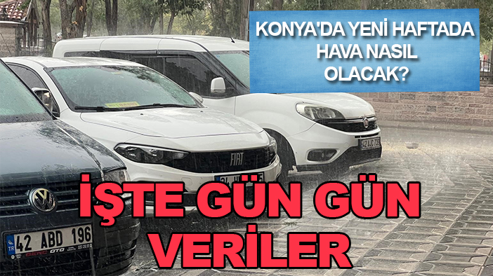 Konya'da yeni haftada hava nasıl olacak? İşte gün gün veriler
