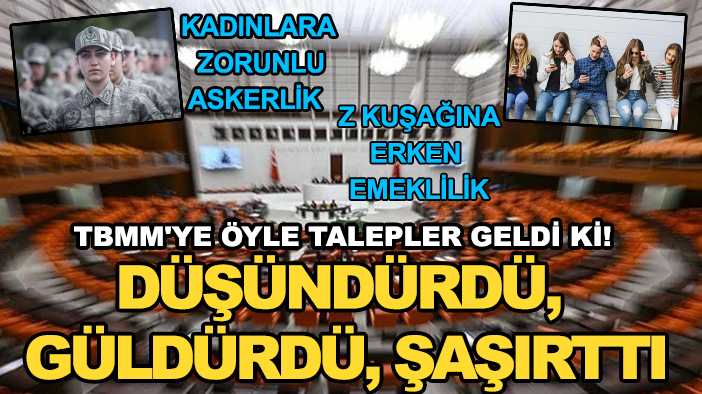 TBMM'ye öyle talepler geldi ki! Düşündürdü, güldürdü, şaşırttı