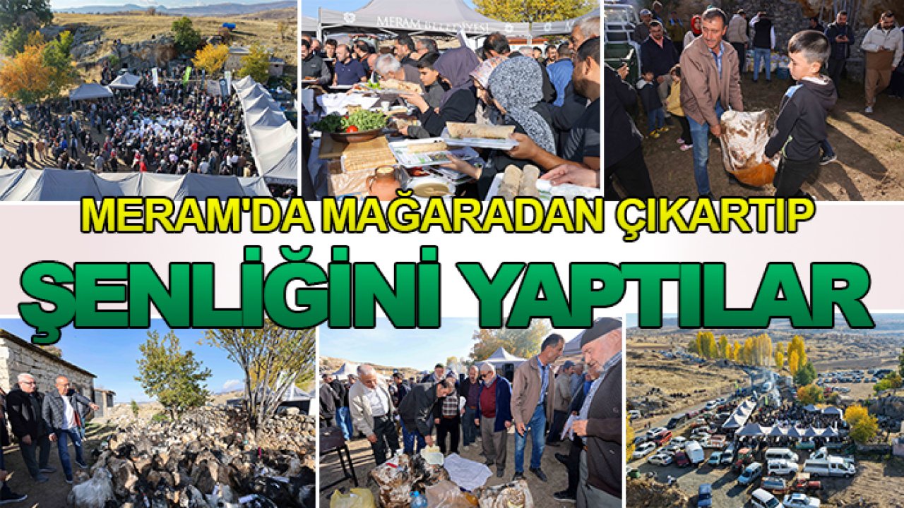 Meram'da mağaradan çıkartıp şenliğini yaptılar