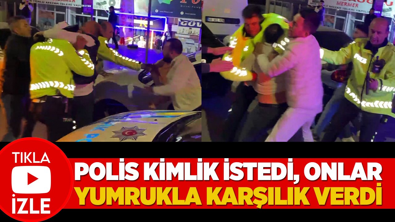 Kaza yapan alkollü sürücü polise kafa tutup yumruk attı