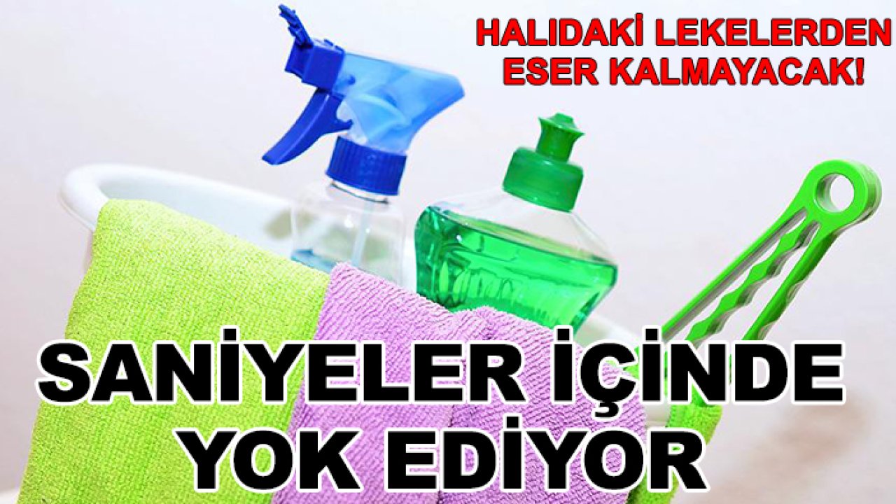 Halıdaki lekelerden eser kalmayacak! Saniyeler içinde yok ediyor