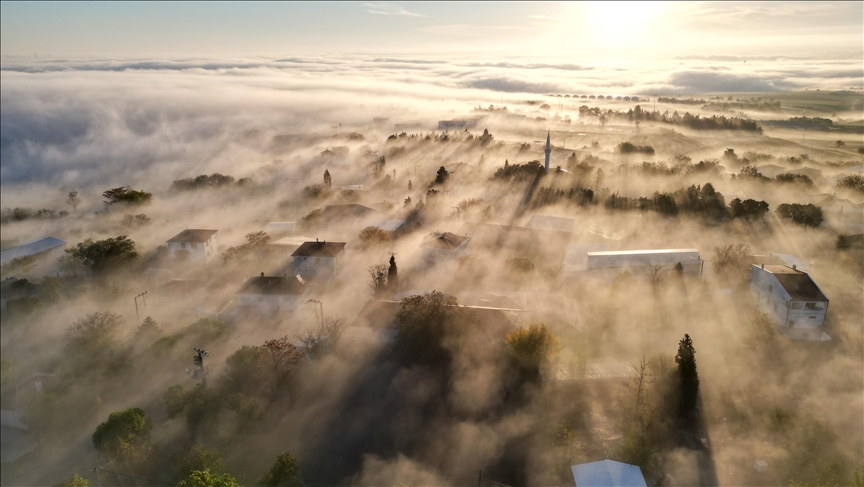Tekirdağ'da sis etkili oldu