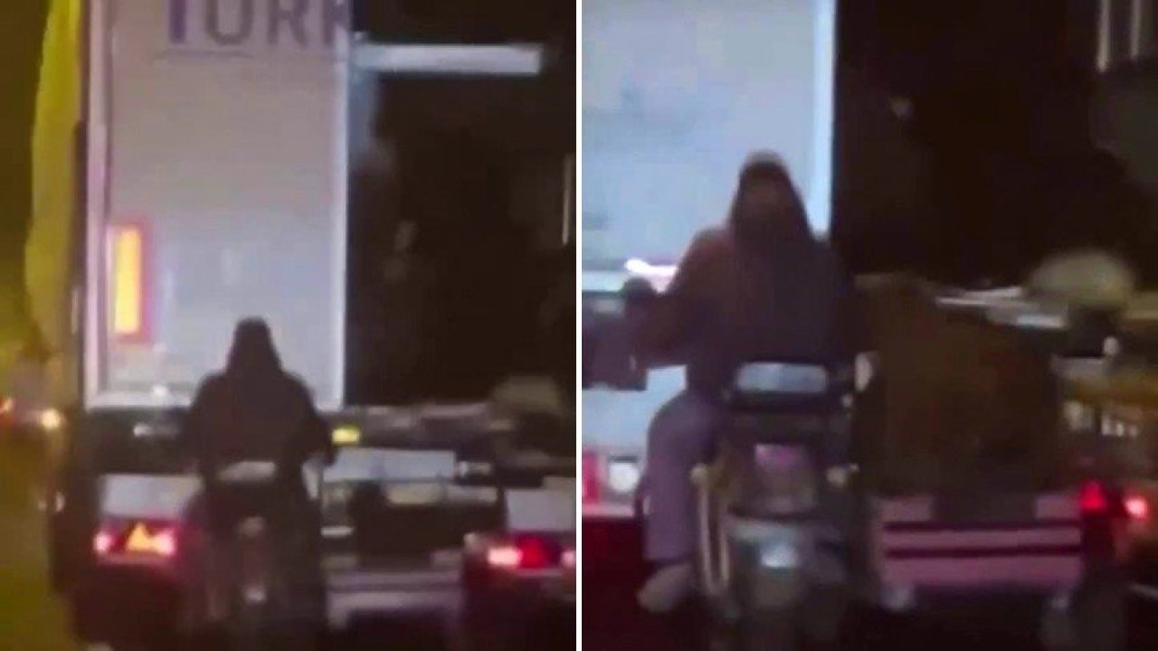 Böyle hırsızlık görülmedi: Hareket halindeki TIR'dan koyun çaldılar
