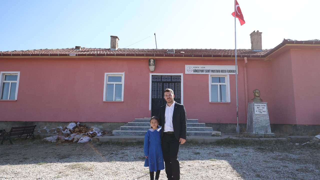 Konya'nın tek öğretmen ve öğrencili okulunda anlamlı etkinlik