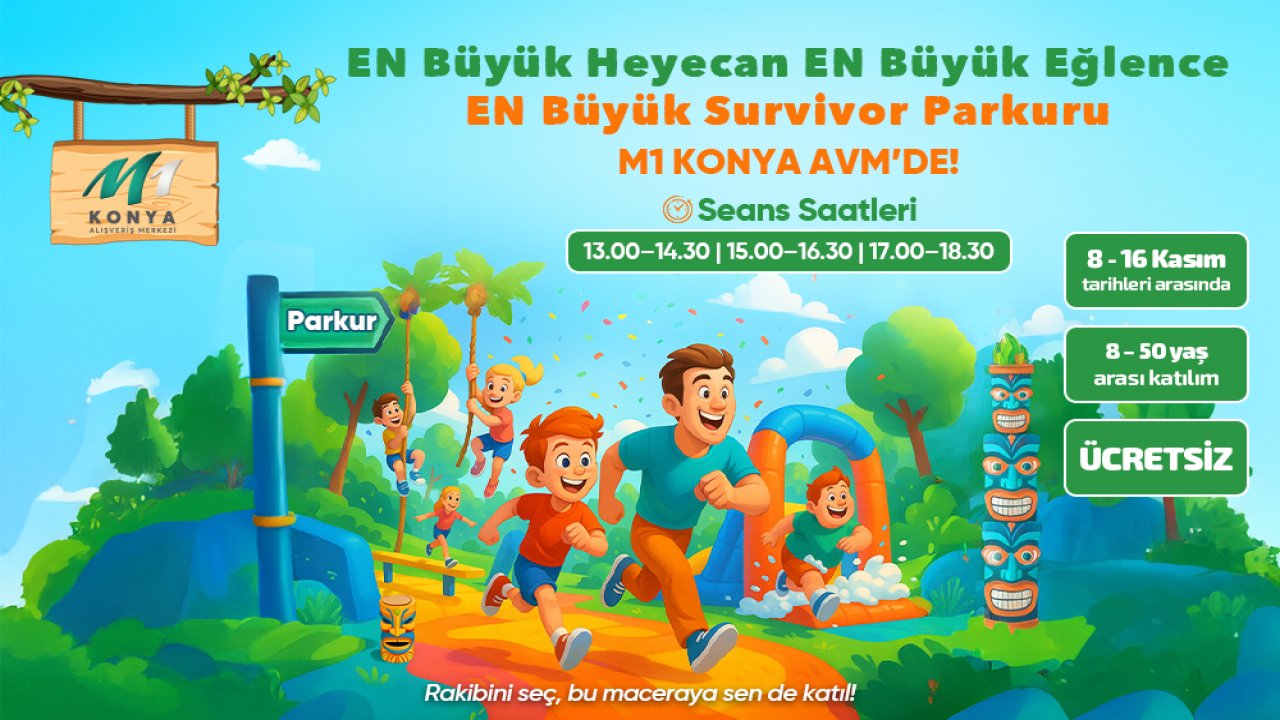 Konya'daki AVM'de survivor heyecanı yaşanacak