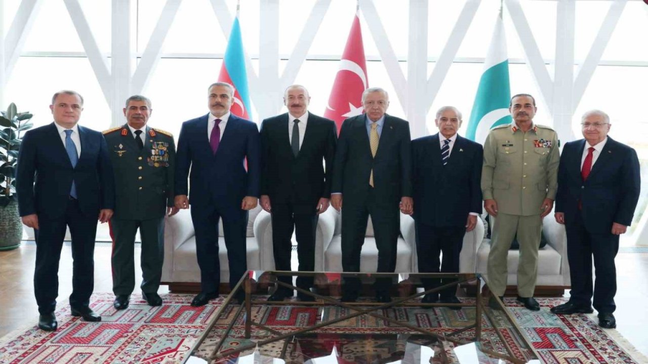 Cumhurbaşkanı Erdoğan, Aliyev ve Şerif ile görüştü