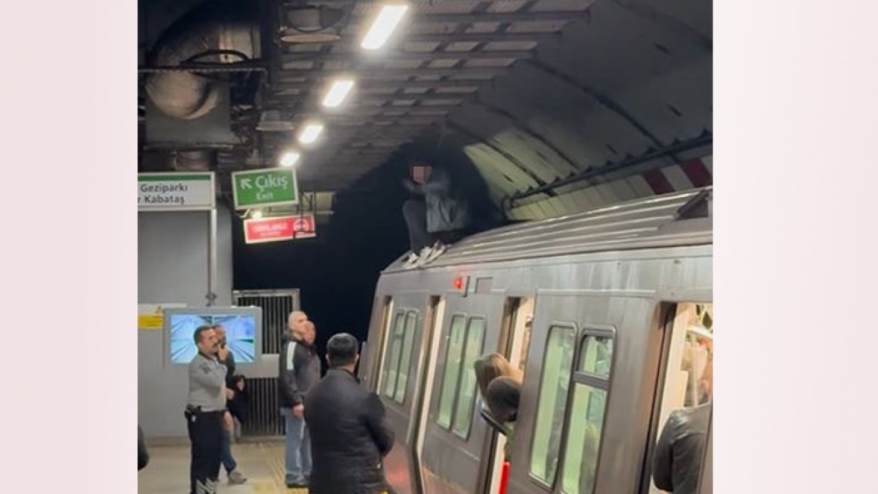 Daha neler göreceğiz! Metronun üzerinde dakikalarca bekledi sonra inip hızla koştu