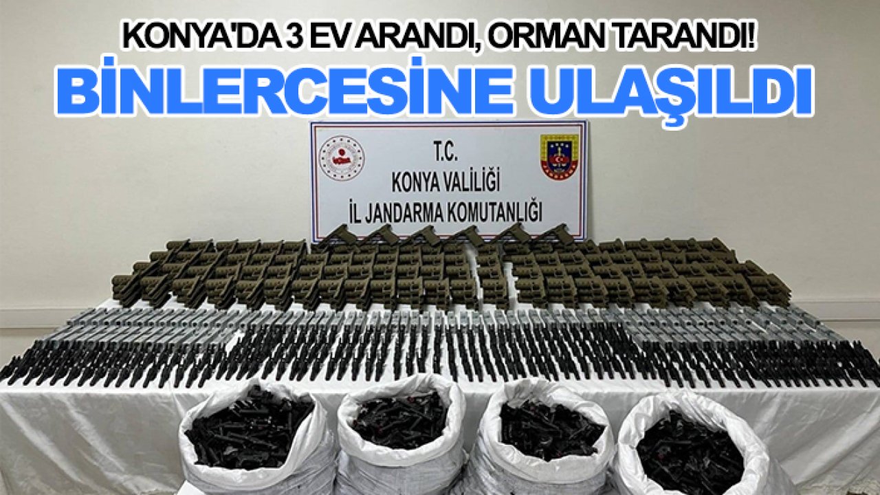 Konya'da 3 ev arandı, orman tarandı! Binlercesine ulaşıldı