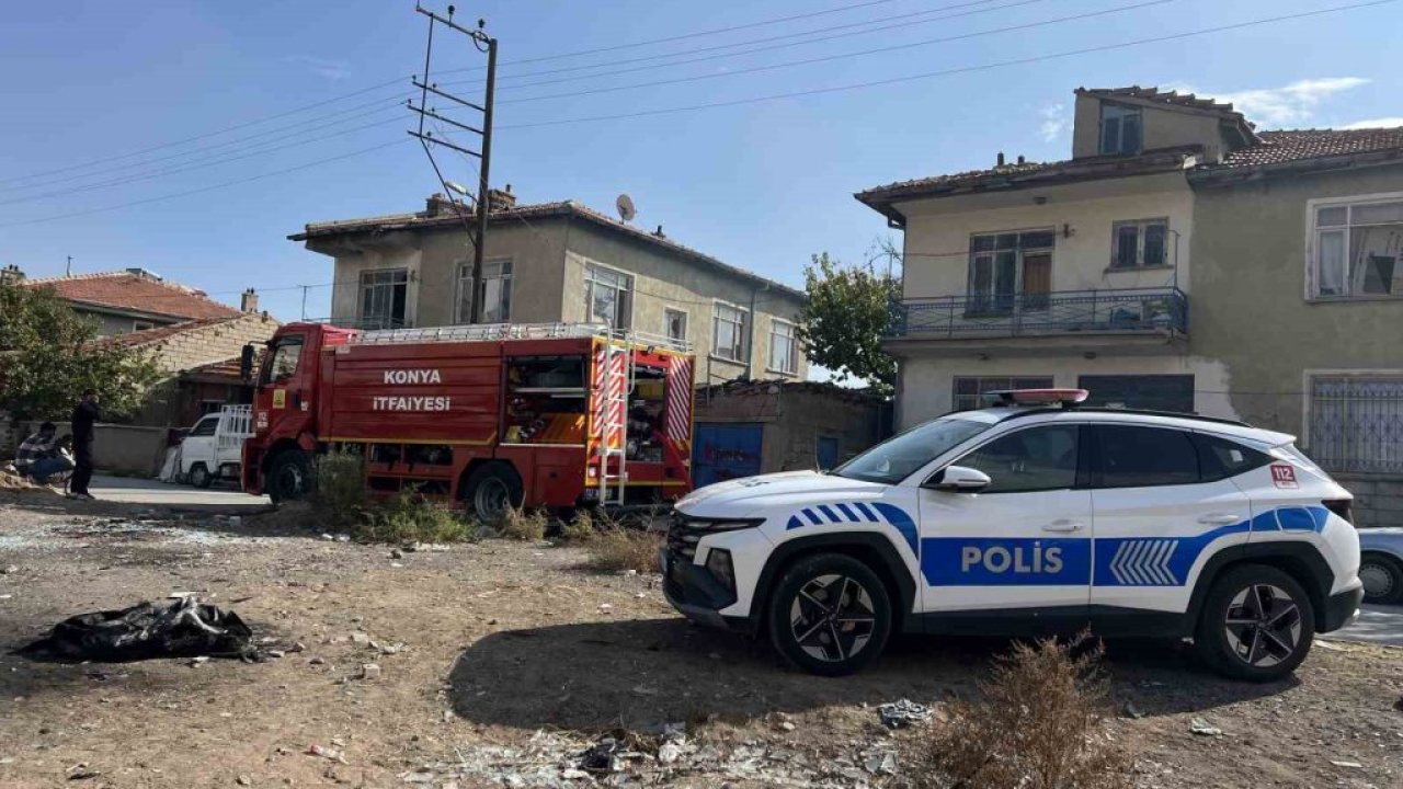 Konya’da bir evde yangın çıktı!