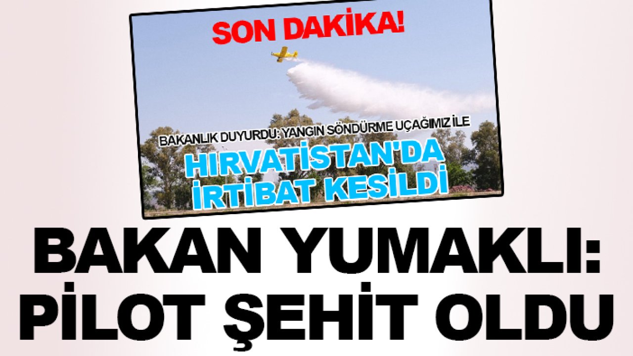 OGM'ye ait uçakla Hırvatistan'da irtibat kesilmişti: Pilot şehit oldu