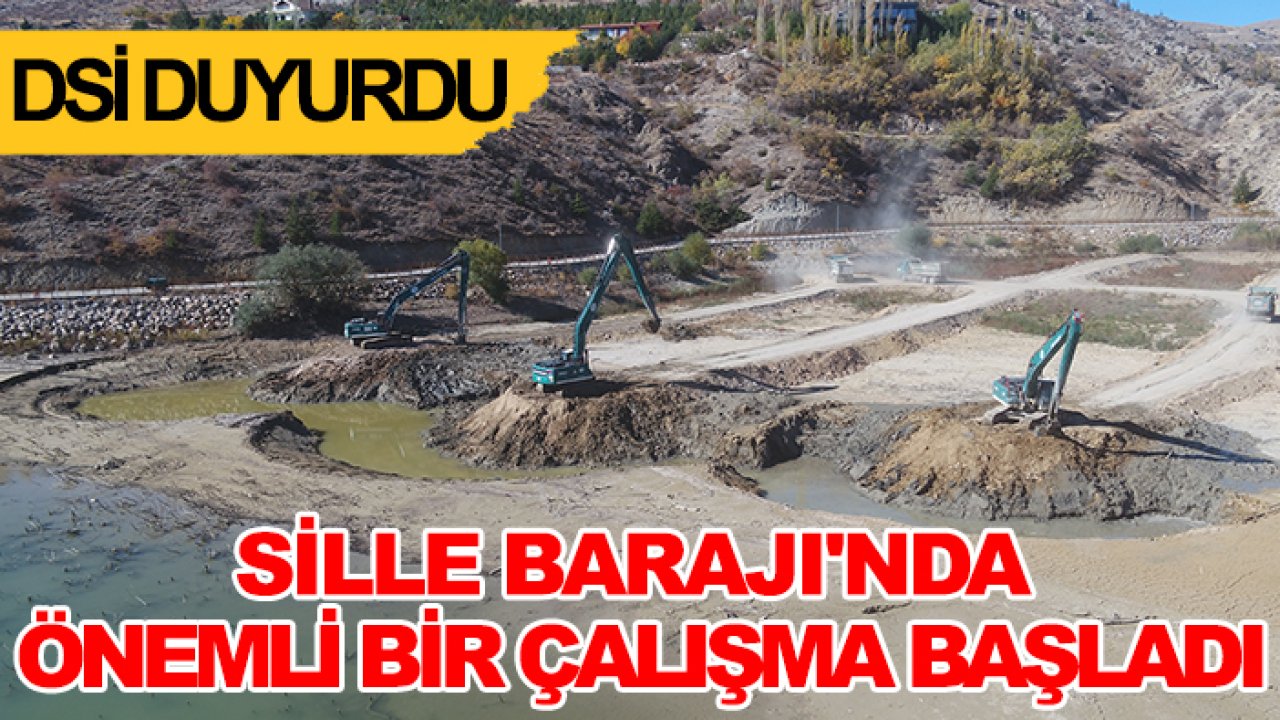 DSİ Sille Barajı'nda önemli bir çalışma başlattı