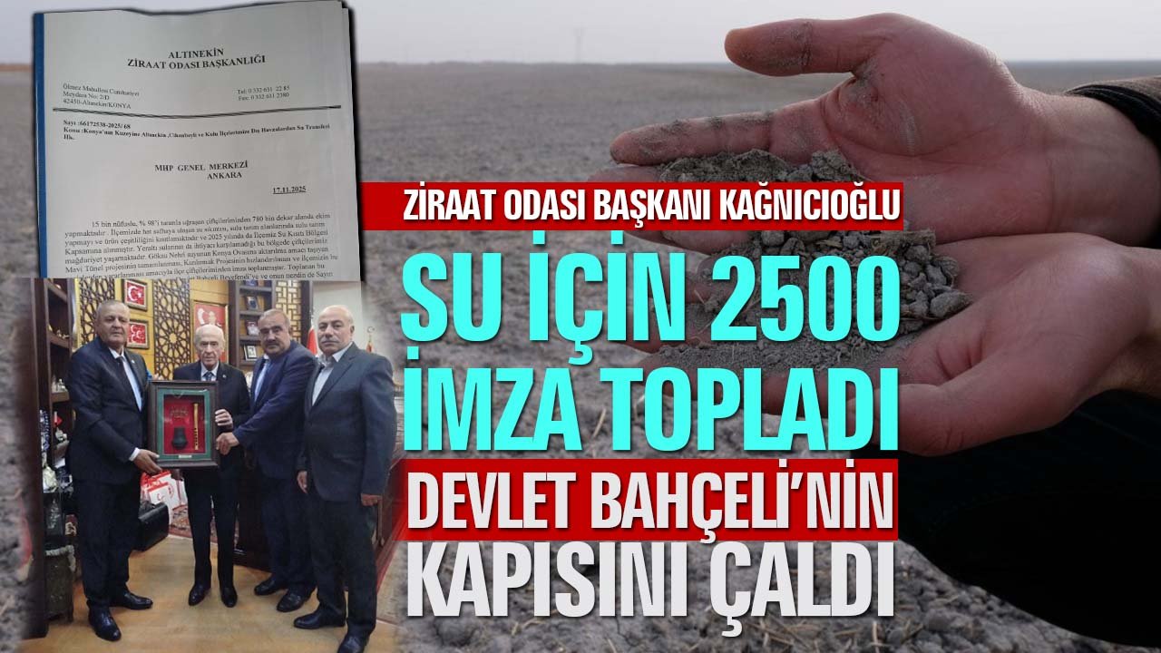 Su için topladığı 2 bin 500 imzayla Devlet Bahçeli’nin kapısını çaldı
