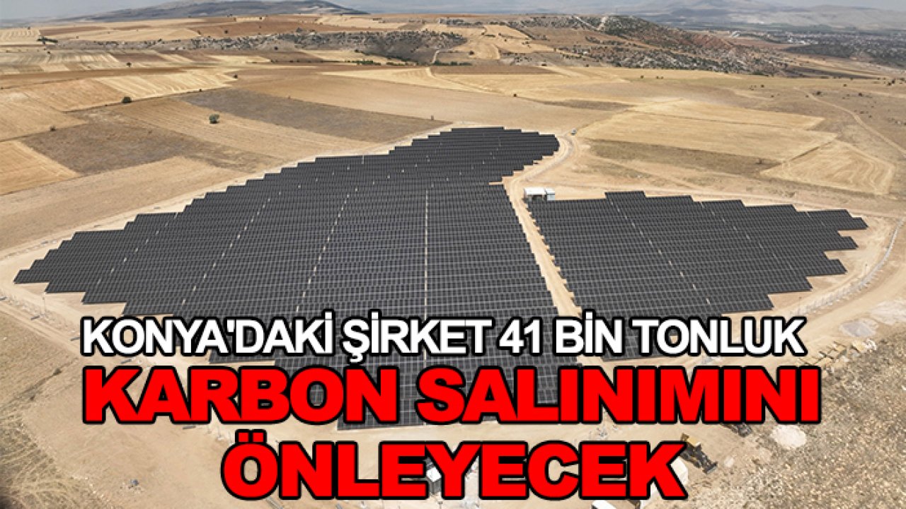 Konya'daki şirket 41 bin tonluk karbon salınımını önleyecek