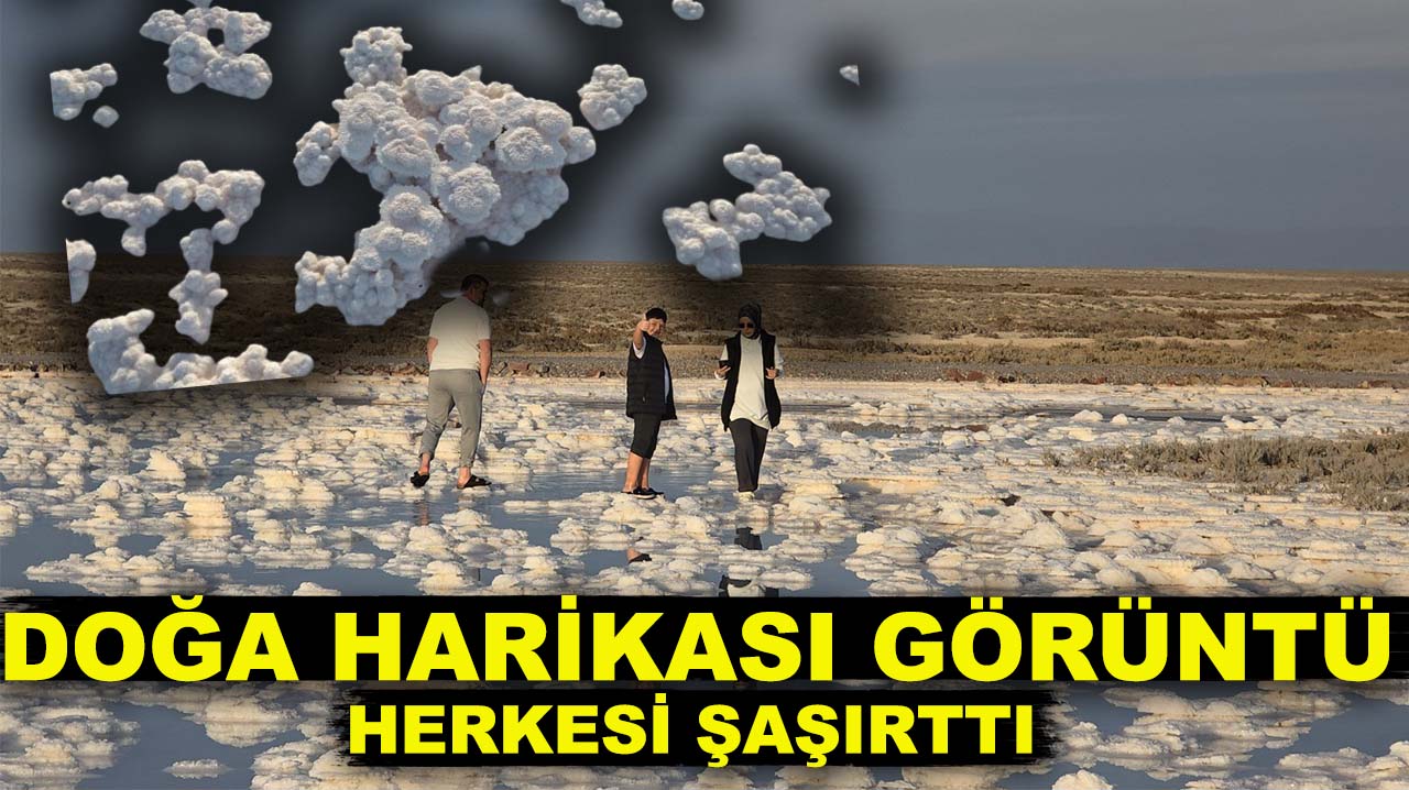 Tuz Gölü suları çekildi, doğa harikası görüntü herkesi şaşırttı