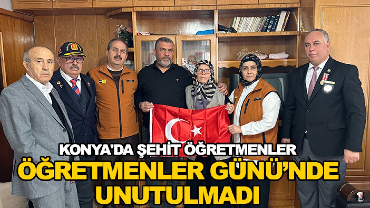 Konya'da şehit öğretmenler Öğretmenler Günü’nde unutulmadı: Konya Büyükşehir'den vefa ziyareti