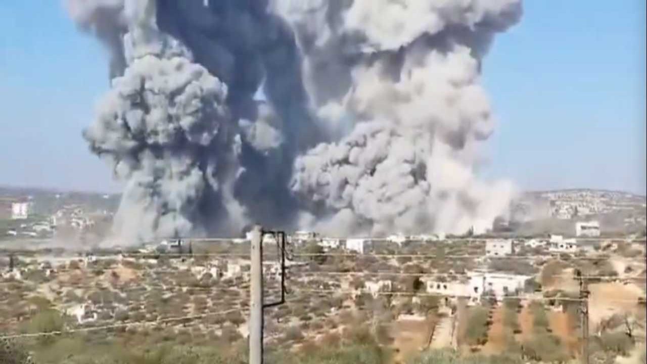 İdlip'te büyük bir patlama meydana geldi