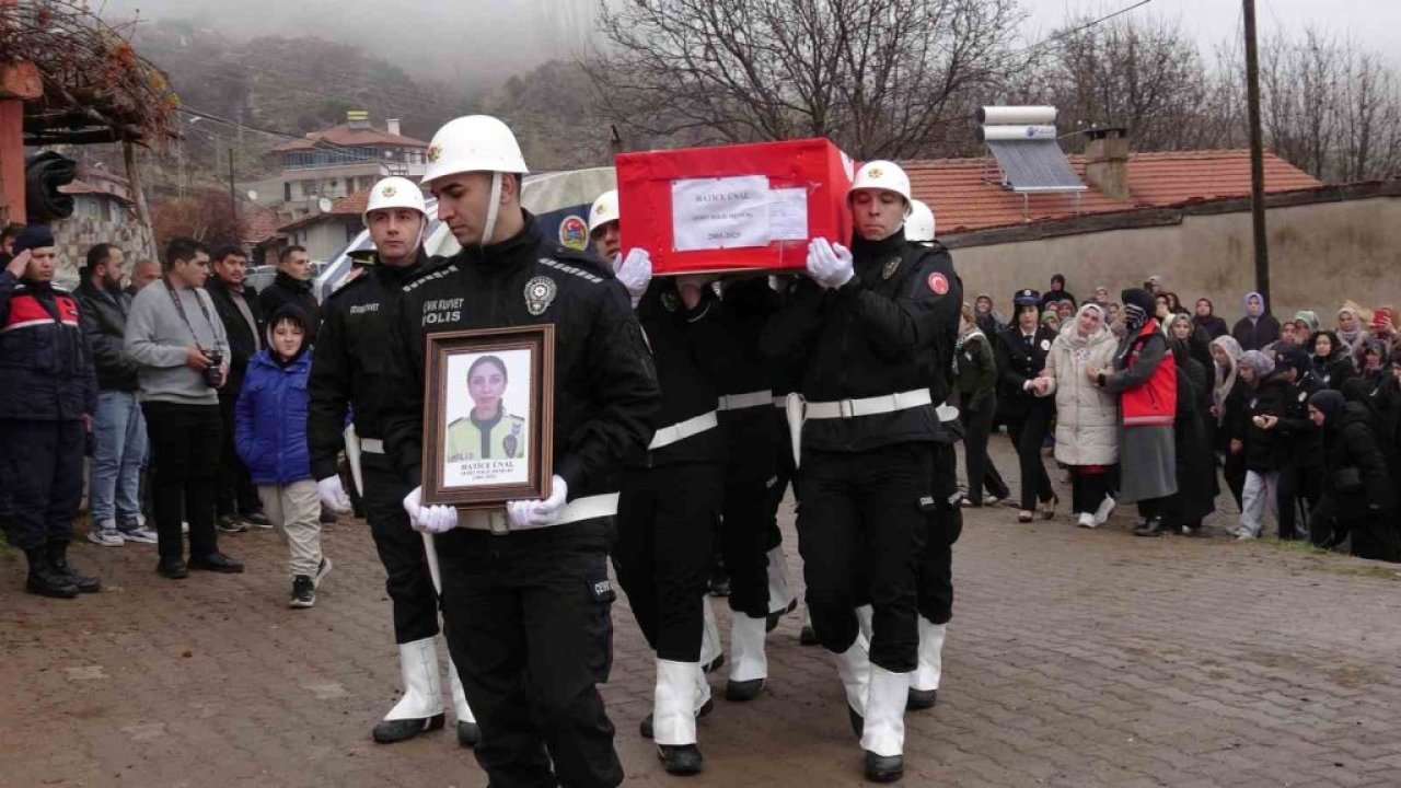 Manisa'da  trafik kazasında şehit düşen polis memuru için son görev