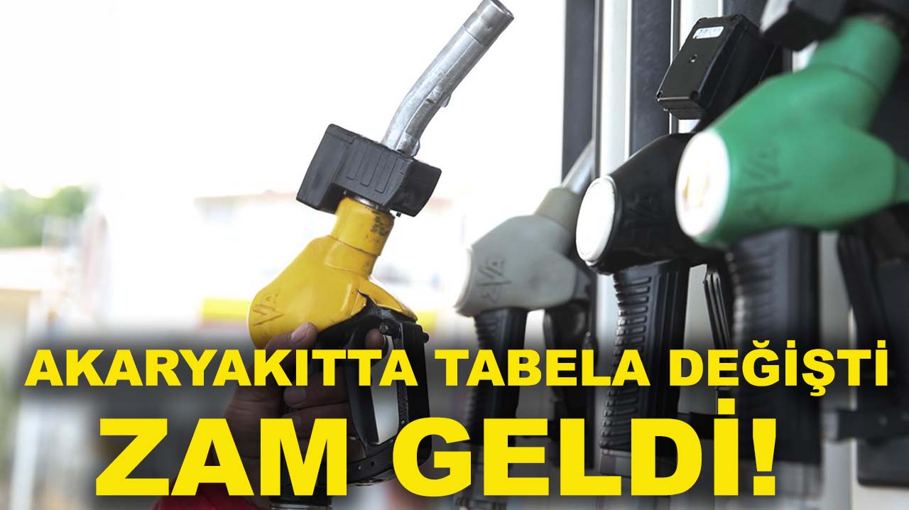 Akaryakıtta tabela değişti zam geldi!