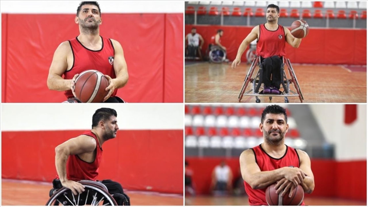Milli basketbolcu Selim Sayak, azmiyle örnek oluyor