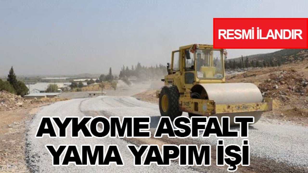 AYKOME asfalt yama yapım işi