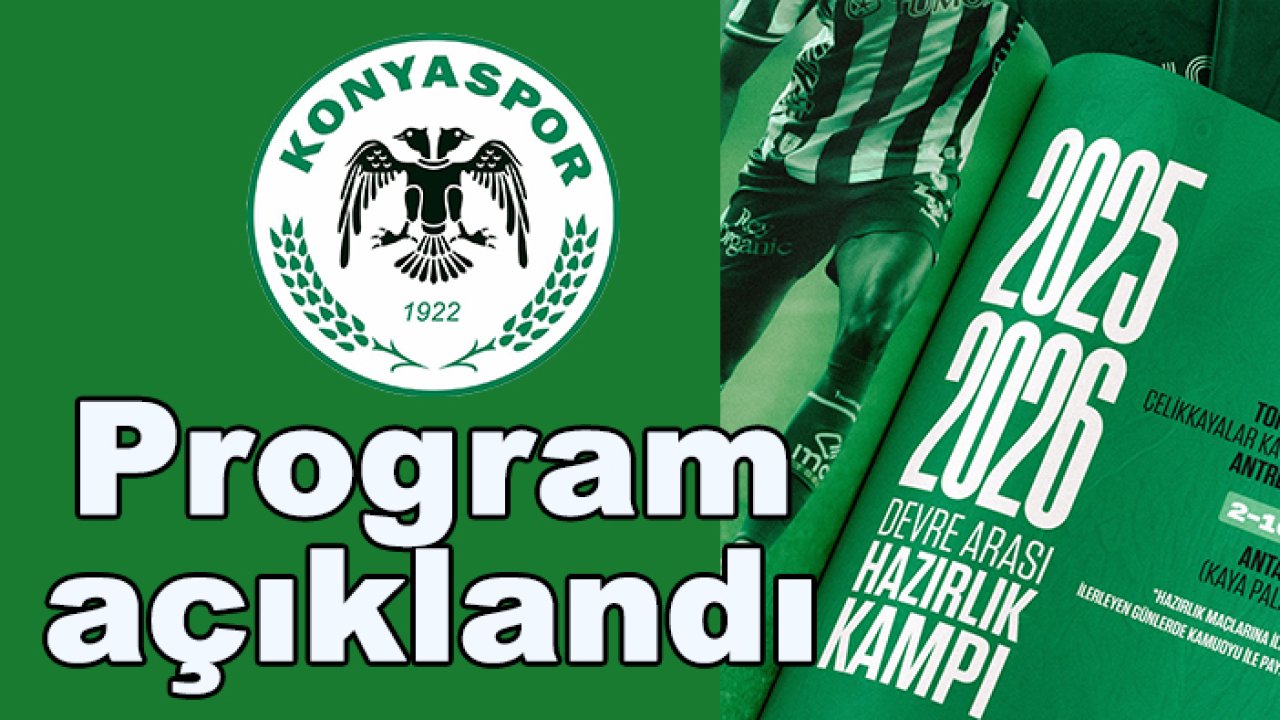 Konyaspor'un kamp programı belli oldu