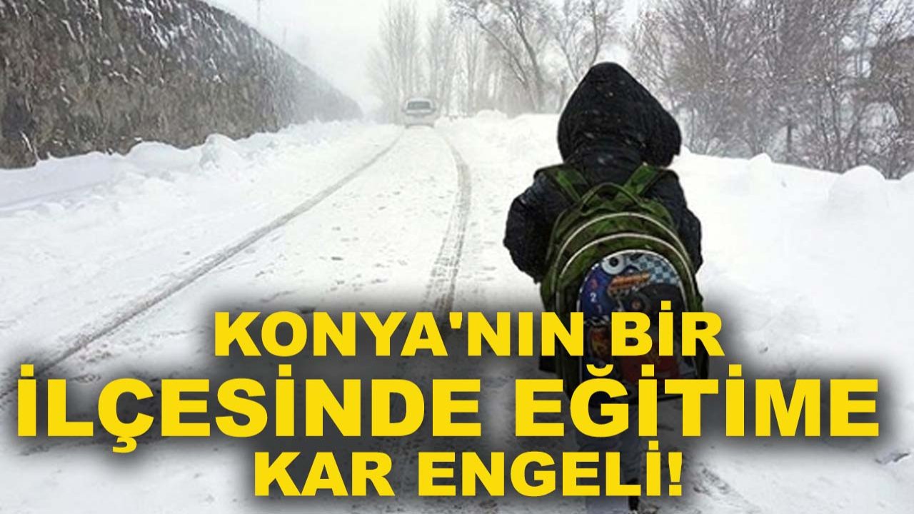 Konya'nın bir ilçesinde eğitime kar engeli!
