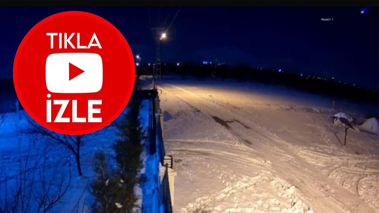 Meteorun düşme anı kamerada!