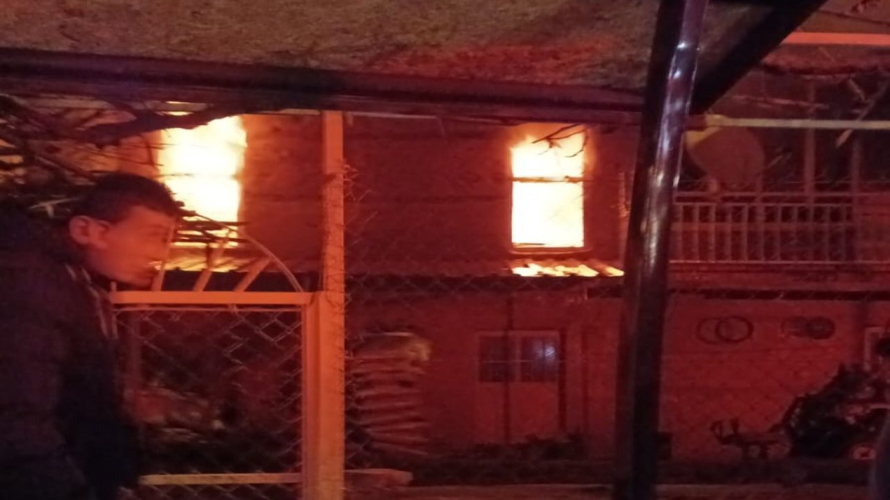 Konya'da korkutan ev yangını!